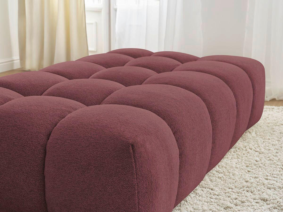 HOCKER EVEREST Flachgewebe Rot  - Rot/Schwarz, MODERN, Kunststoff/Textil (166/100/40cm)