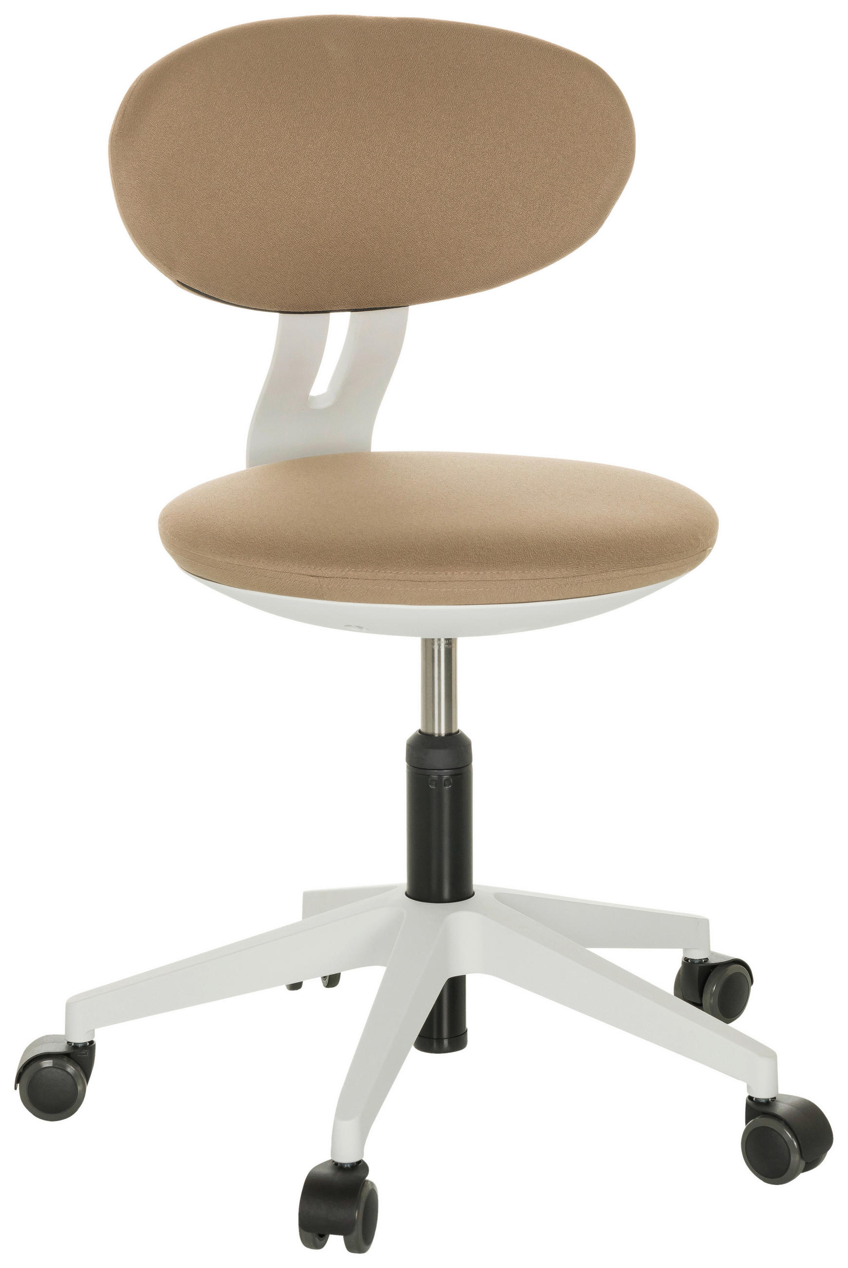 SNURRSTOL FÖR UNGDOMAR  i beige  - vit/beige, Basics, textil/plast (42/66-87/52cm) - MID.YOU