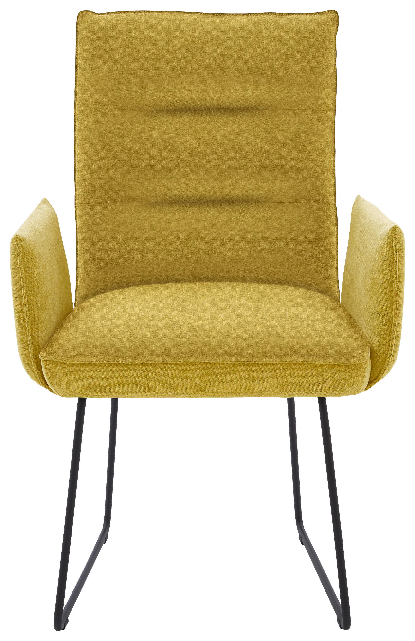 ARMLEHNSTUHL  in Stahl Flachgewebe  - Gelb/Schwarz, Design, Textil/Metall (59/93/59cm) - Dieter Knoll