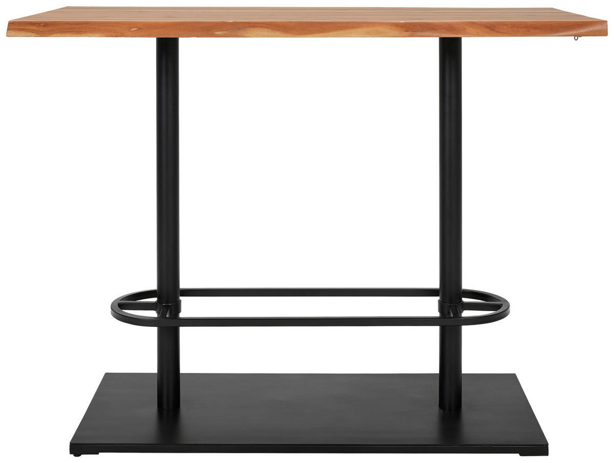 BARBORD i trä, metall  140/75/105 cm  - svart/akaciefärgad, Design, metall/trä (140/75/105cm) - Linea Natura