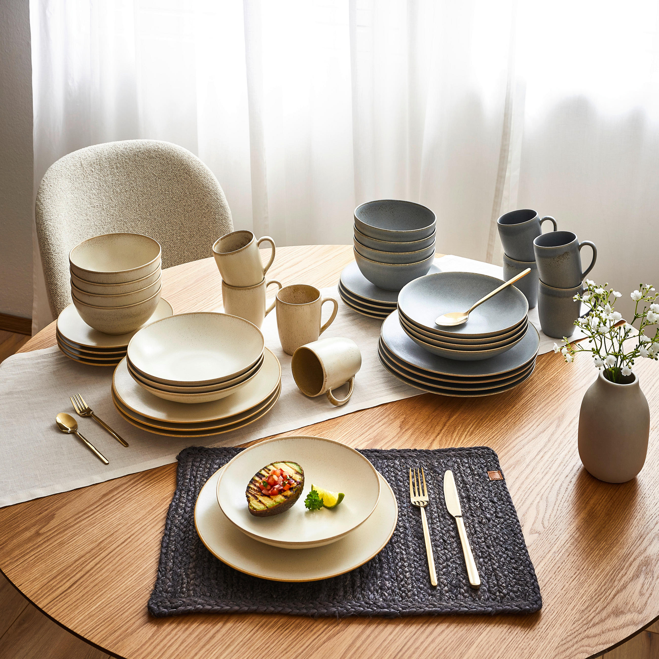 KOMBISERVICE Beige 20-teilig Cafe del Mar  - Beige, KONVENTIONELL, Keramik - ASA