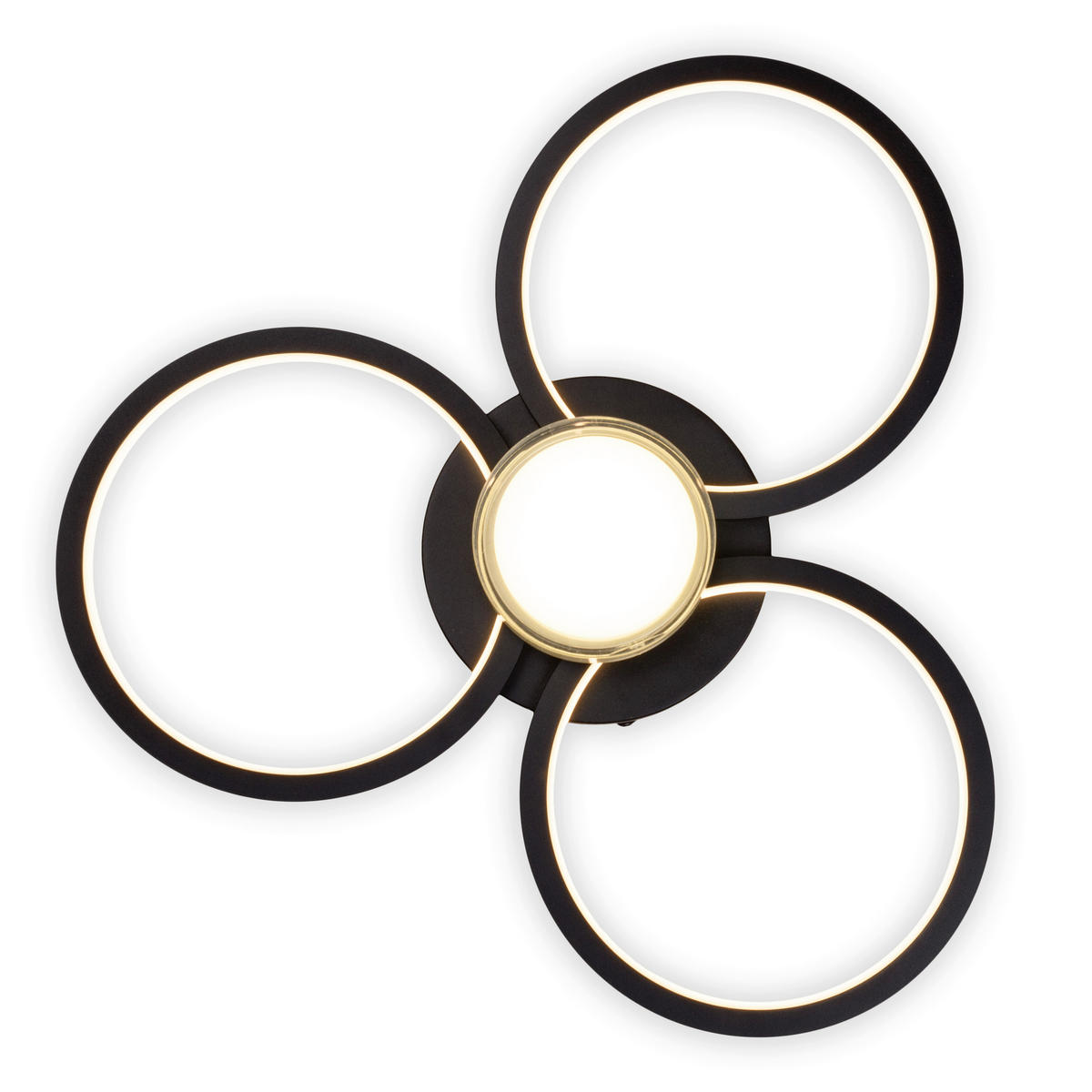 LED-DECKENLEUCHTE 43.6/9.5 cm   - Schwarz/Weiß, KONVENTIONELL, Kunststoff/Metall (43.6/9.5cm) - Näve