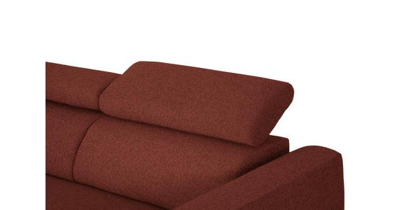 ECKSOFA in Chenille Rostfarben  205/280 cm  - Rostfarben/Schwarz, Design, Textil/Metall (205/280cm) - Xora