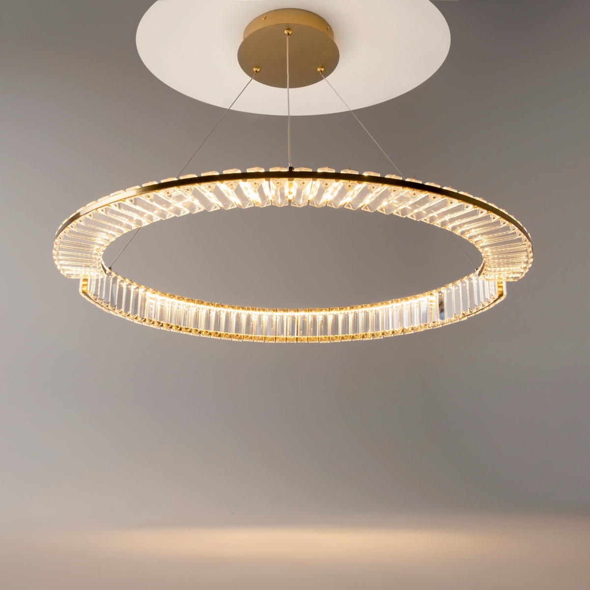 PENDELLEUCHTE Krone 80/12 cm  - Messingfarben, Design, Metall (80/12cm) - MAYTONI