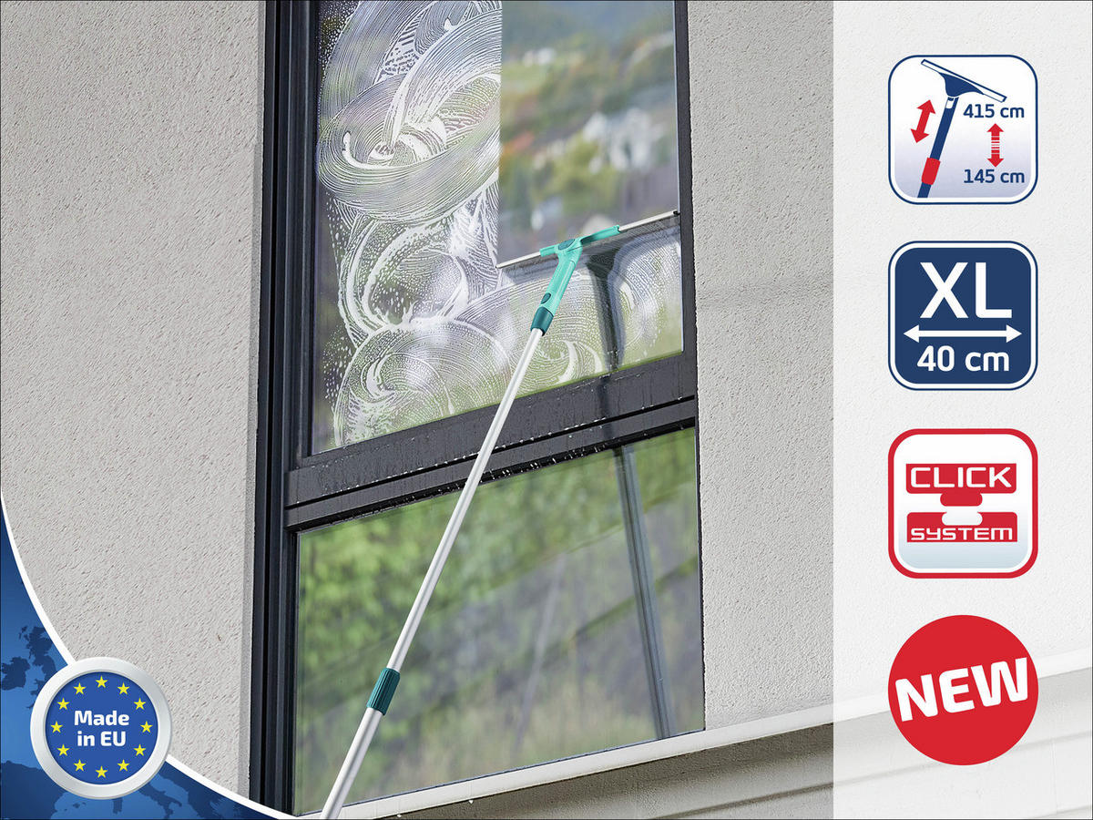 FENSTERWISCHER  - Türkis, Basics, Kunststoff/Textil (418/42cm) - Leifheit