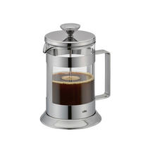 KAFFEEBEREITER 0,80 L  - Silberfarben, Basics, Glas/Metall (9,5/18,5cm) - Cilio