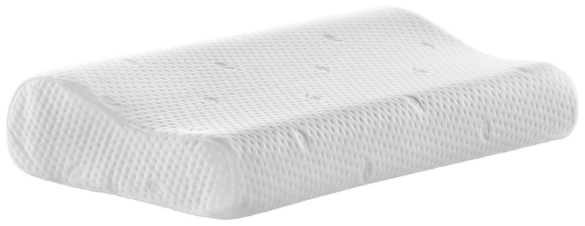 ANATOMSKI VZGLAVNIK LIBERIO  - bela, Basics, tekstil (50/30/10-7cm) - Boxxx
