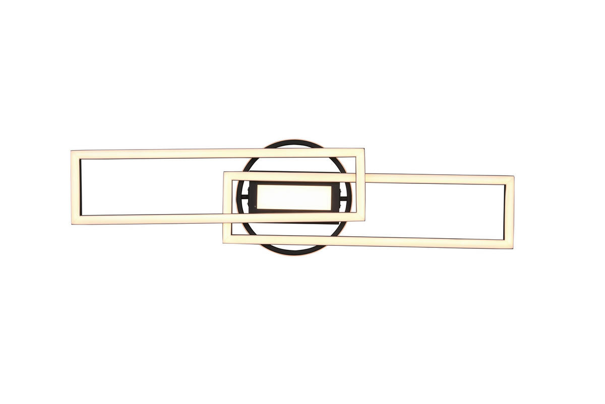 LED-DECKENLEUCHTE Twister 90,5/24,5/8,5 cm   - Schwarz, Basics, Metall (90,5/24,5/8,5cm)