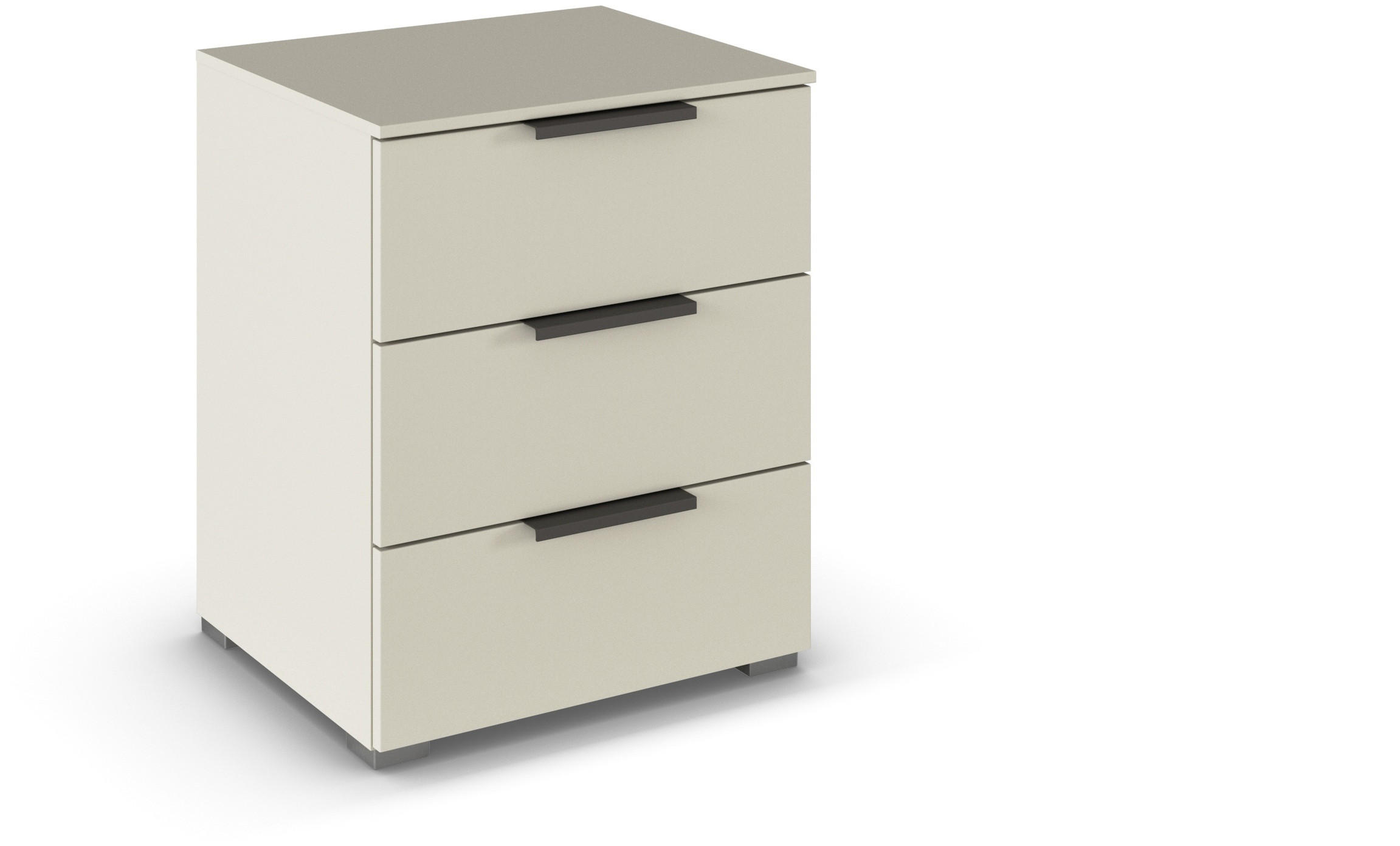 NACHTSCHRANK 50/61/42 cm  - Champagner/Silberfarben, Trend, Holzwerkstoff/Metall (50/61/42cm) - Novel