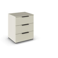 NACHTTISCH 50/61/42 cm  in Champagner  - Champagner/Silberfarben, Trend, Holzwerkstoff/Metall (50/61/42cm) - Novel
