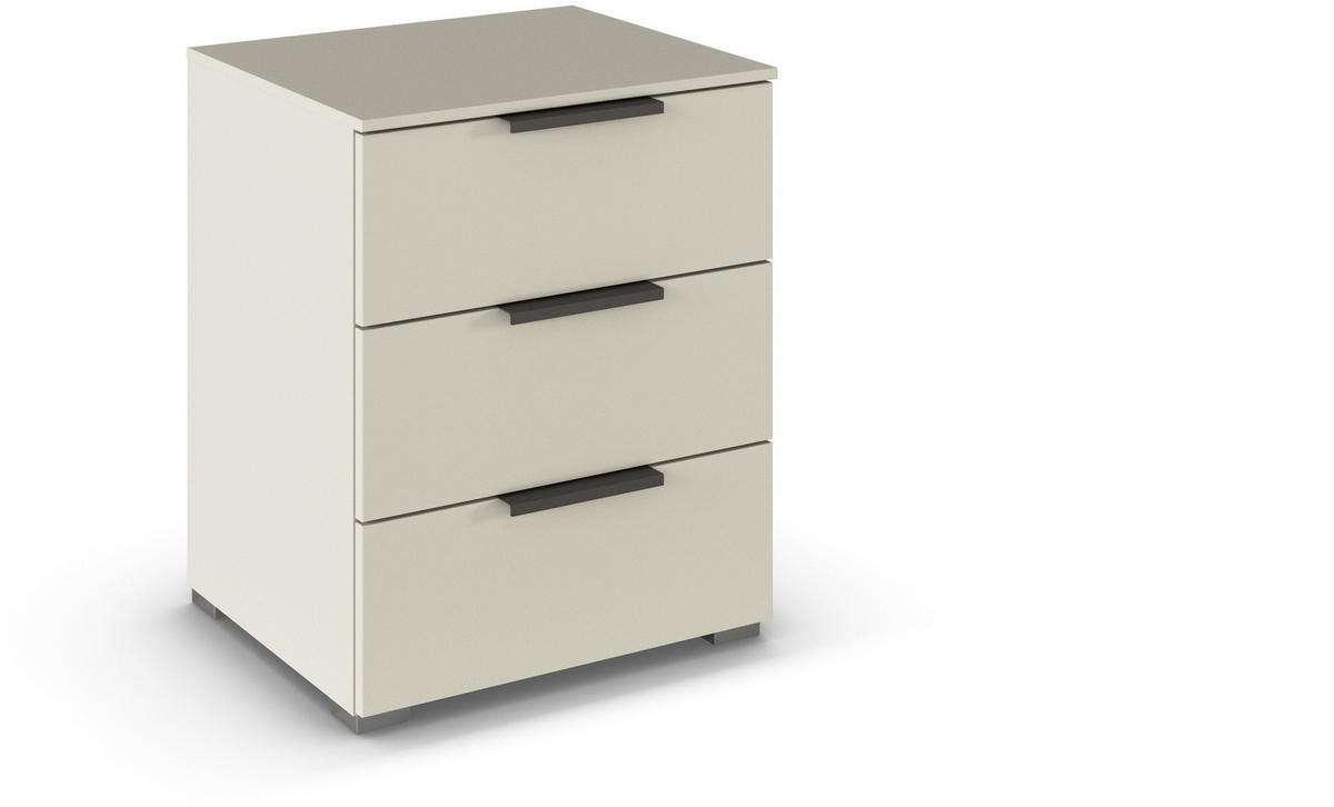 NACHTTISCH 50/61/42 cm  in Champagner  - Champagner/Silberfarben, Trend, Holzwerkstoff/Metall (50/61/42cm) - Novel