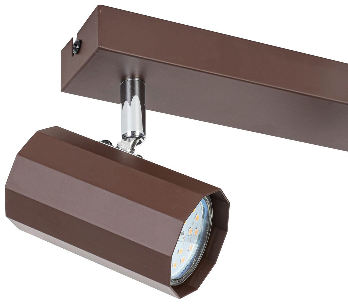 DECKENLEUCHTE 40,50/14,5/10,5 cm   - Chromfarben/Mokka, Trend, Kunststoff/Metall (40,50/14,5/10,5cm) - Novel