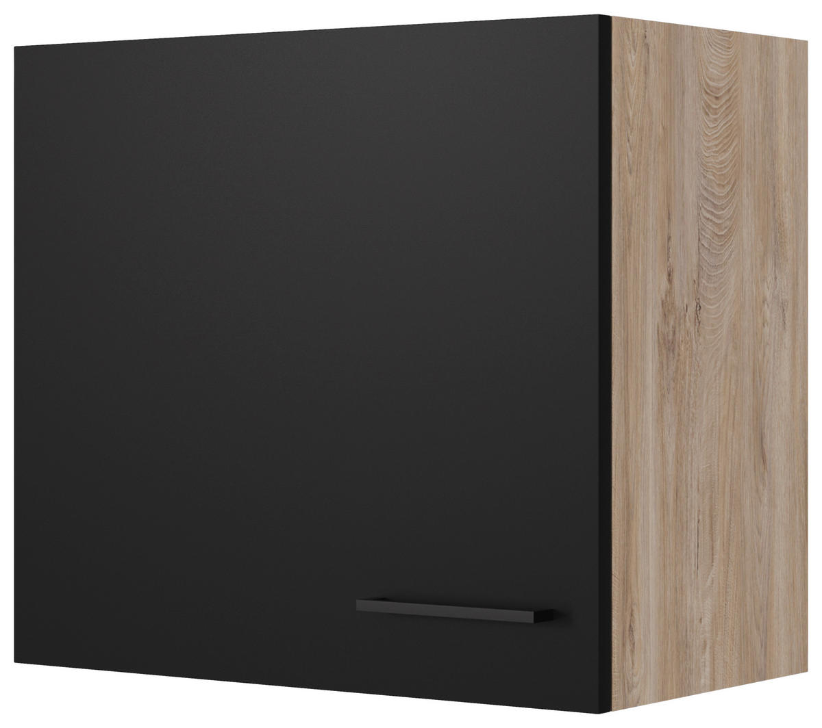 KÜCHENOBERSCHRANK 60/54,8/32 cm  in Schwarz, Eichefarben  - Eichefarben/Schwarz, KONVENTIONELL, Holzwerkstoff/Metall (60/54,8/32cm) - FlexWell