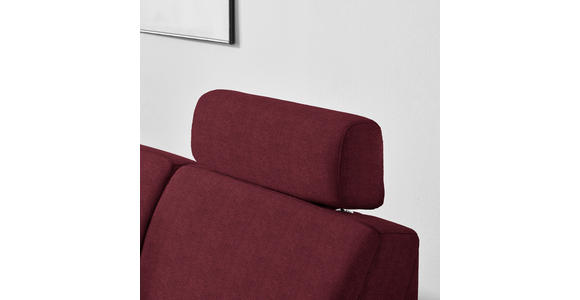 ECKSOFA in Webstoff Rot  - Rot/Schwarz, KONVENTIONELL, Kunststoff/Textil (165/224cm) - Xora