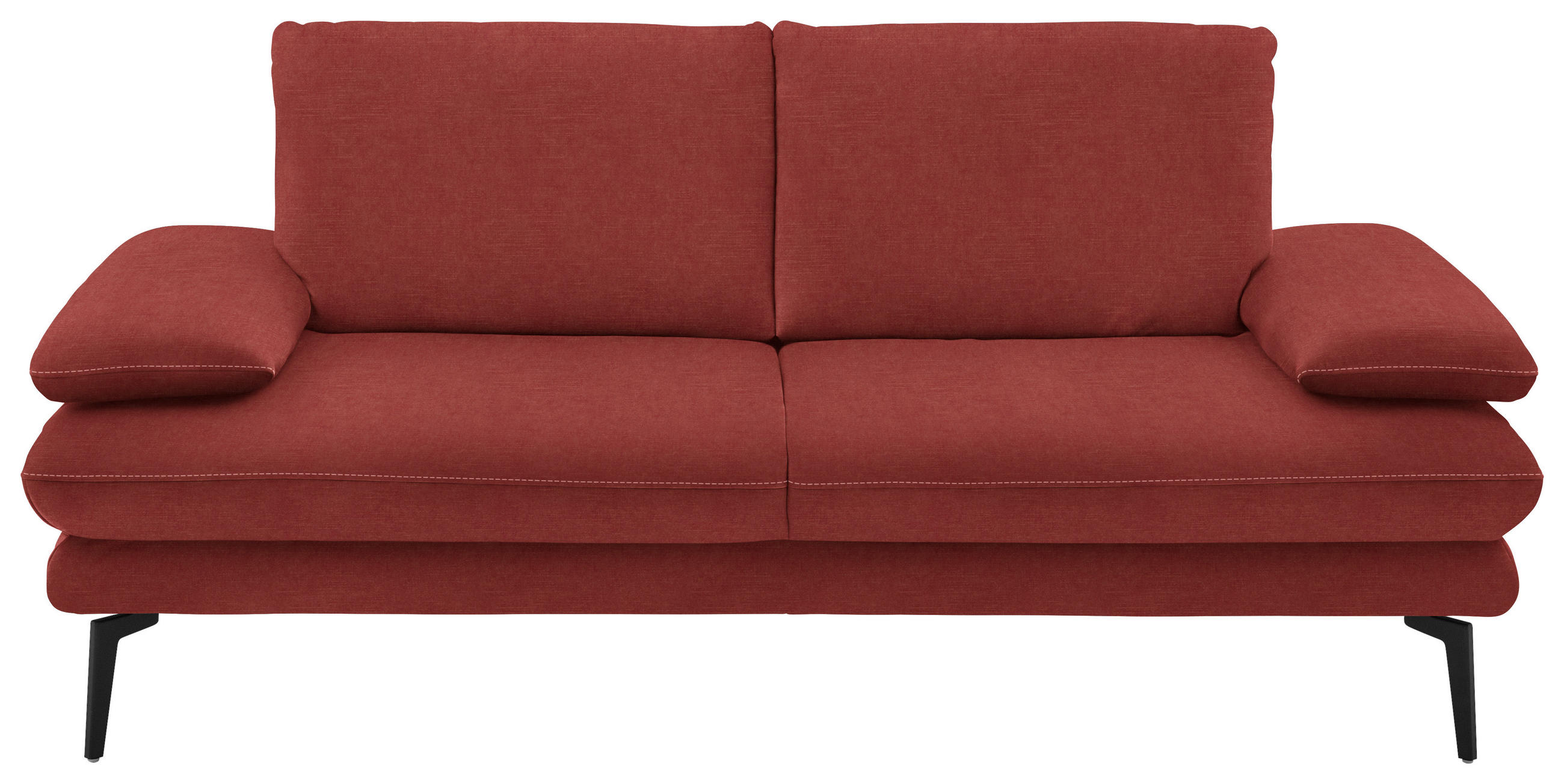 2,5-SITZER in Velours Koralle  - Koralle/Beige, Design, Textil/Metall (196/89/104cm) - Dieter Knoll