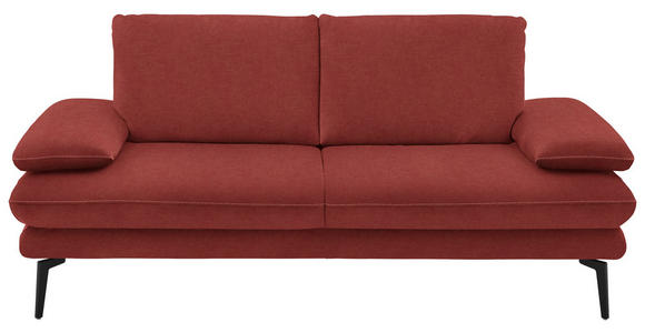 2,5-SITZER in Velours Koralle - Koralle/Beige, Design, Textil/Metall (196/89/104cm) - Dieter Knoll