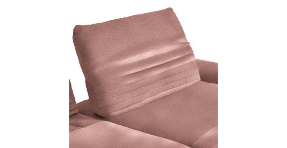 ECKSOFA  in Teddystoff Altrosa  280/170-195 cm  - Schwarz/Altrosa, Design, Textil/Metall (280/170-195cm) - Dieter Knoll