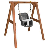 GUNGA - vit/brun, Klassisk, trä/plast (120/134/103cm)