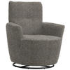 SESSEL in Chenille, Flachgewebe Graubraun  - Graubraun/Schwarz, Design, Textil/Metall (81/92/84cm) - Xora