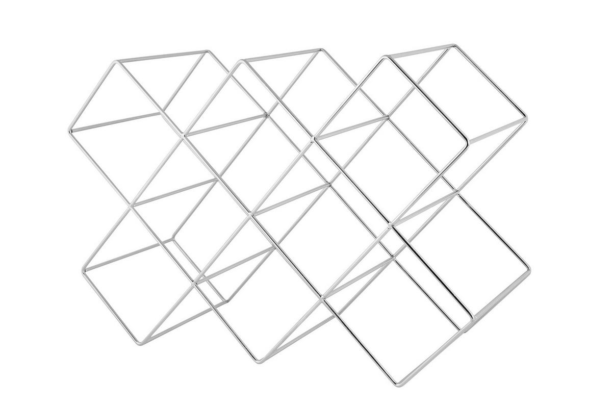 BORTARTÓ POLC  46/16,6/31 cm  - ezüstszínű, Basics, fém (46/16,6/31cm) - Echtwerk