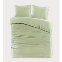 BETTWÄSCHESET Musselin 200/210 cm  100 cm/65 cm  - Salbeigrün, Basics, Textil (200/210cm) - Esposa