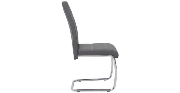 SCHWINGSTUHL in Lederlook - Chromfarben/Weiß, Design, Textil/Metall (43/98/59cm) - Carryhome