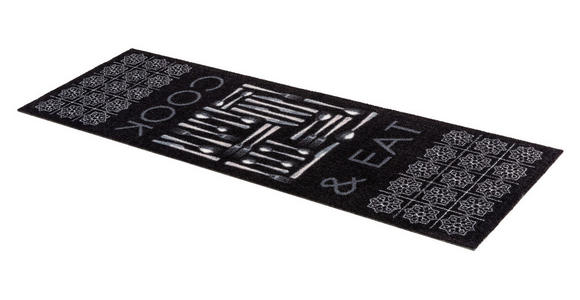 KÜCHENLÄUFER 50/150 cm Miabella Schwarz, Weiß  - Schwarz/Weiß, Design, Textil (50/150cm) - Esposa