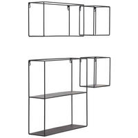 FALIPOLC SZETT 38,5/39/11 cm  - fekete, Trend, fém (38,5/39/11cm) - Landscape