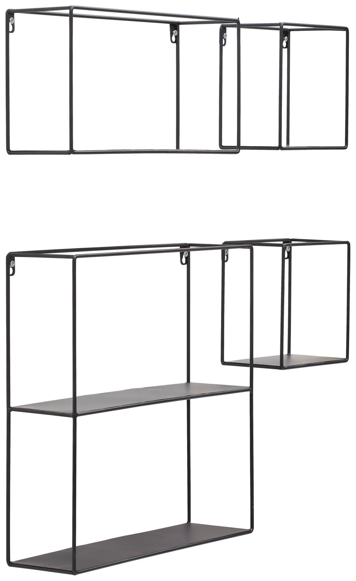 FALIPOLC SZETT 38,5/39/11 cm  - fekete, Trend, fém (38,5/39/11cm) - Landscape