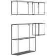WANDREGALSET  - Schwarz, Trend, Metall (38,5/39/11cm) - Landscape