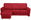 ECKSOFA Rot Flachgewebe  - Chromfarben/Rot, KONVENTIONELL, Textil/Metall (163/220cm) - Beldomo System
