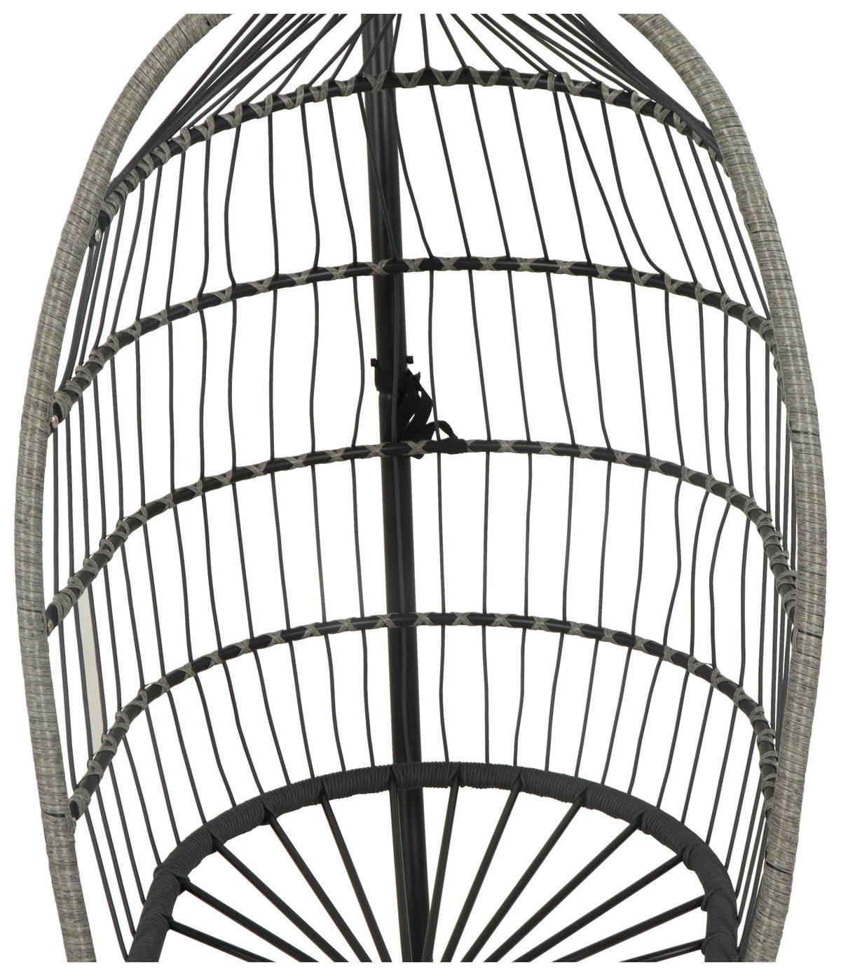 HÄNGESESSEL 100/198/100 cm Eisen  - Schwarz/Grau, Design, Kunststoff/Textil (100/198/100cm) - Ambia Garden