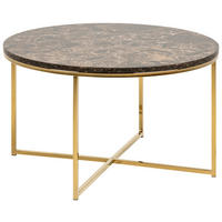 COUCHTISCH in Holzwerkstoff 80/80/46 cm  - Goldfarben/Braun, Trend, Holzwerkstoff/Metall (80/80/46cm) - Livetastic