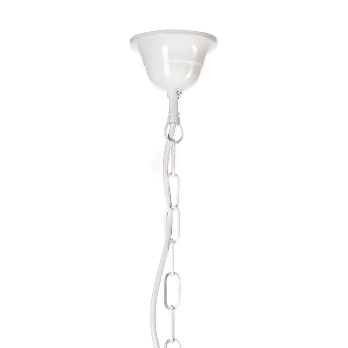 KRONLEUCHTER 70/70/100 cm   - Weiß, KONVENTIONELL, Glas/Metall (70/70/100cm)