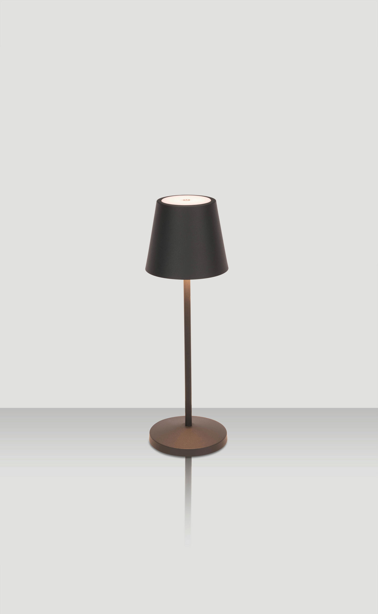 STOLNÍ LAMPA NA BATERIE 11/35 cm - šedá, Konvenční, kov (11/35cm) - Novel
