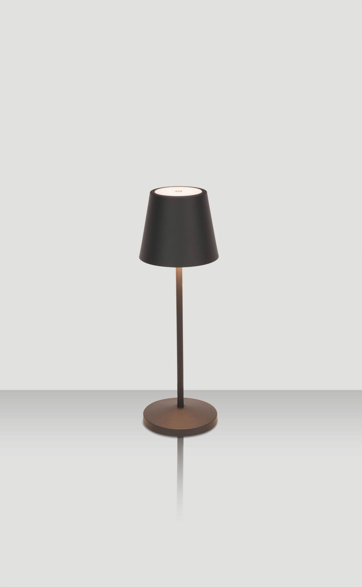 STOLNÍ LAMPA NA BATERIE 11/35 cm - šedá, Konvenční, kov (11/35cm) - Novel