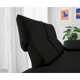 RÉCAMIERE in Echtleder Schwarz  - Chromfarben/Schwarz, Design, Leder/Metall (209/85-109/95-16cm) - Dieter Knoll