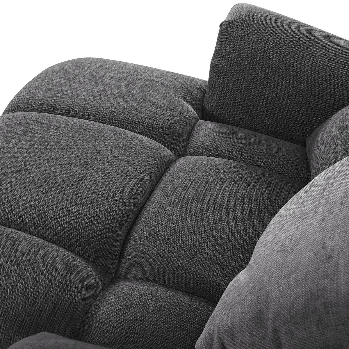 XXL-SESSEL in Flachgewebe Anthrazit  - Anthrazit/Schwarz, Konventionell, Holz/Textil (125/100/140cm) - Carryhome