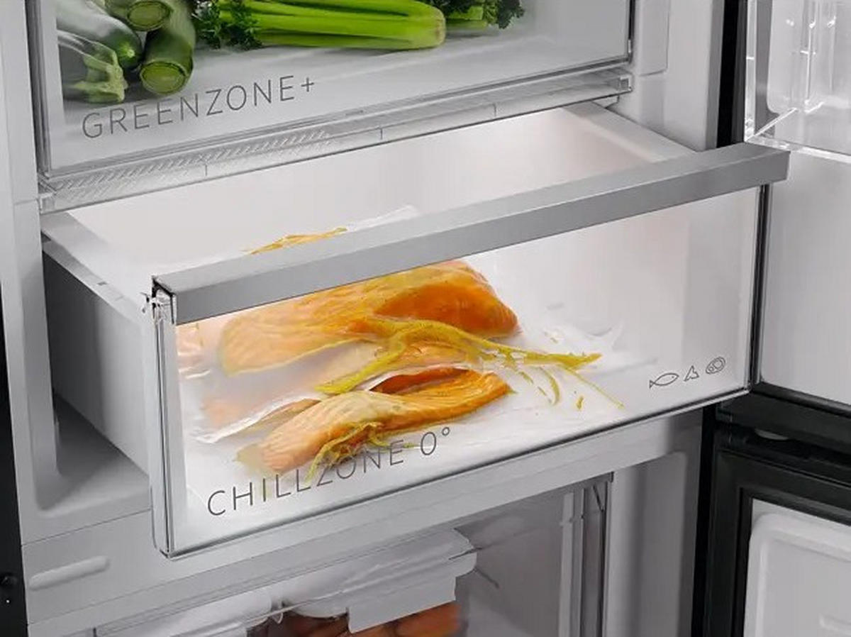 KÜHL-GEFRIER-KOMBINATION ORC8M362BL  - Schwarz, Metall (59,5/202/66,4cm) - AEG