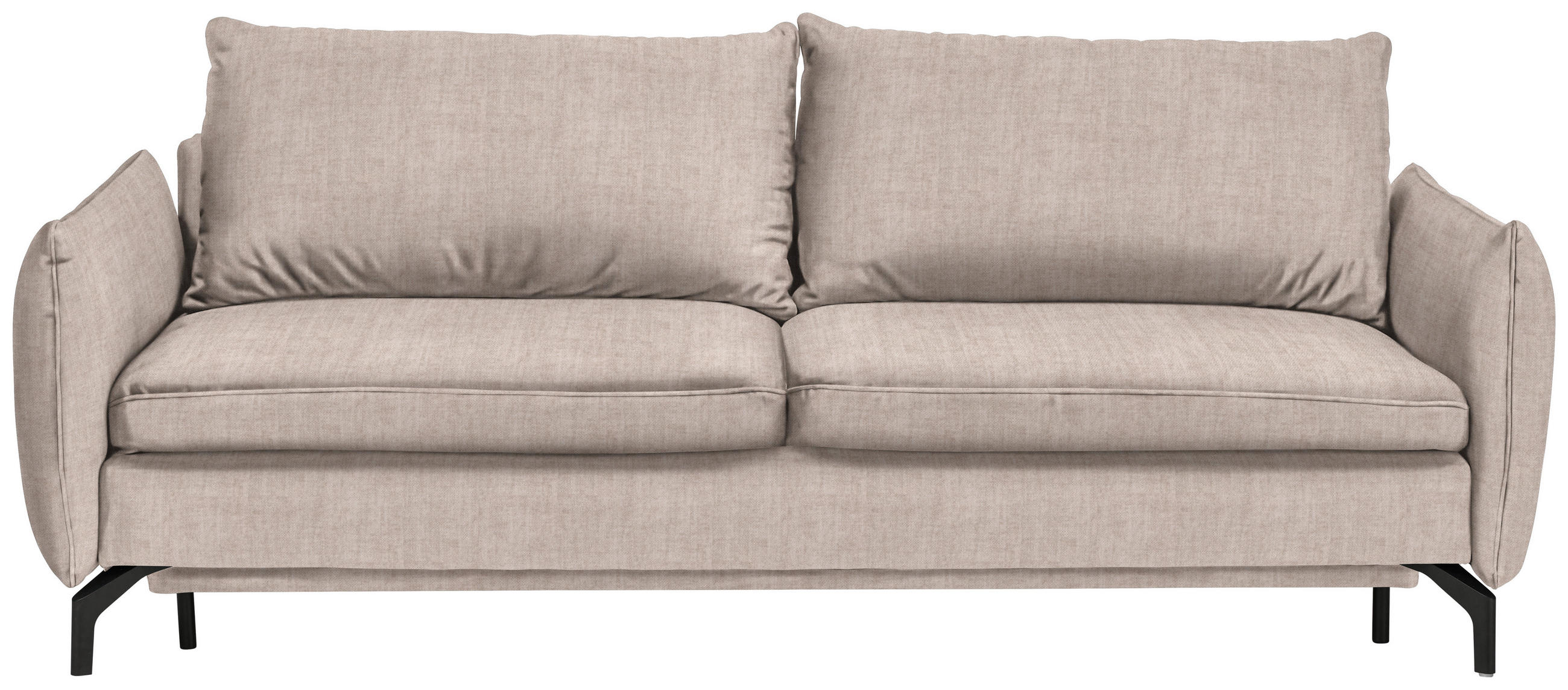 SCHLAFSOFA in Beige  - Beige/Schwarz, Design, Textil/Metall (224/89cm) - Novel