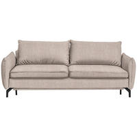 SCHLAFSOFA in Beige  - Beige/Schwarz, Design, Textil/Metall (224/89cm) - Novel