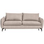 SCHLAFSOFA in Beige  - Beige/Schwarz, Design, Textil/Metall (224/89cm) - Novel