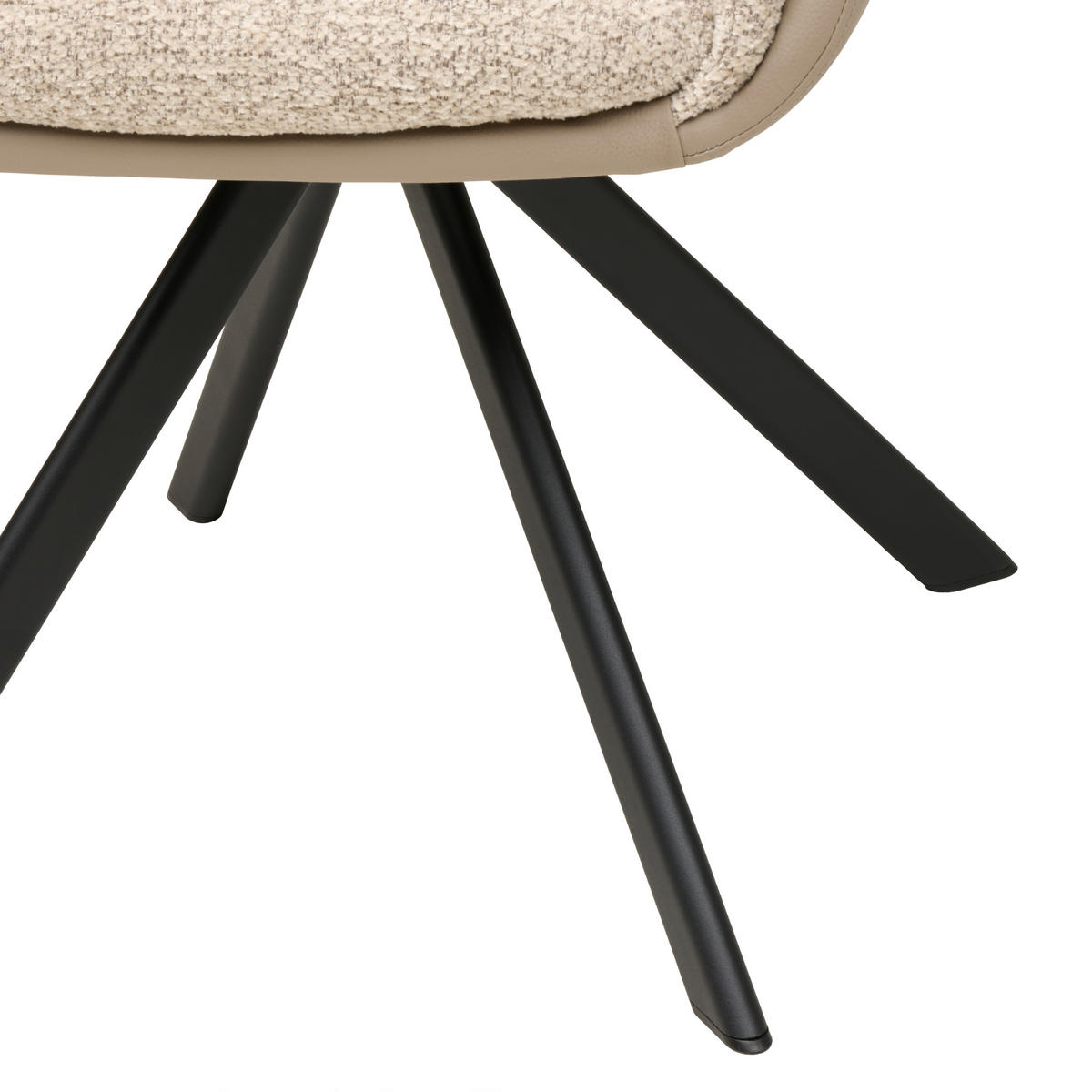 ARMLEHNSTUHL  Sitzfläche 360° drehbar Webstoff  - Schwarz/Grau, MODERN, Textil/Metall (61/91/65cm) - MID.YOU