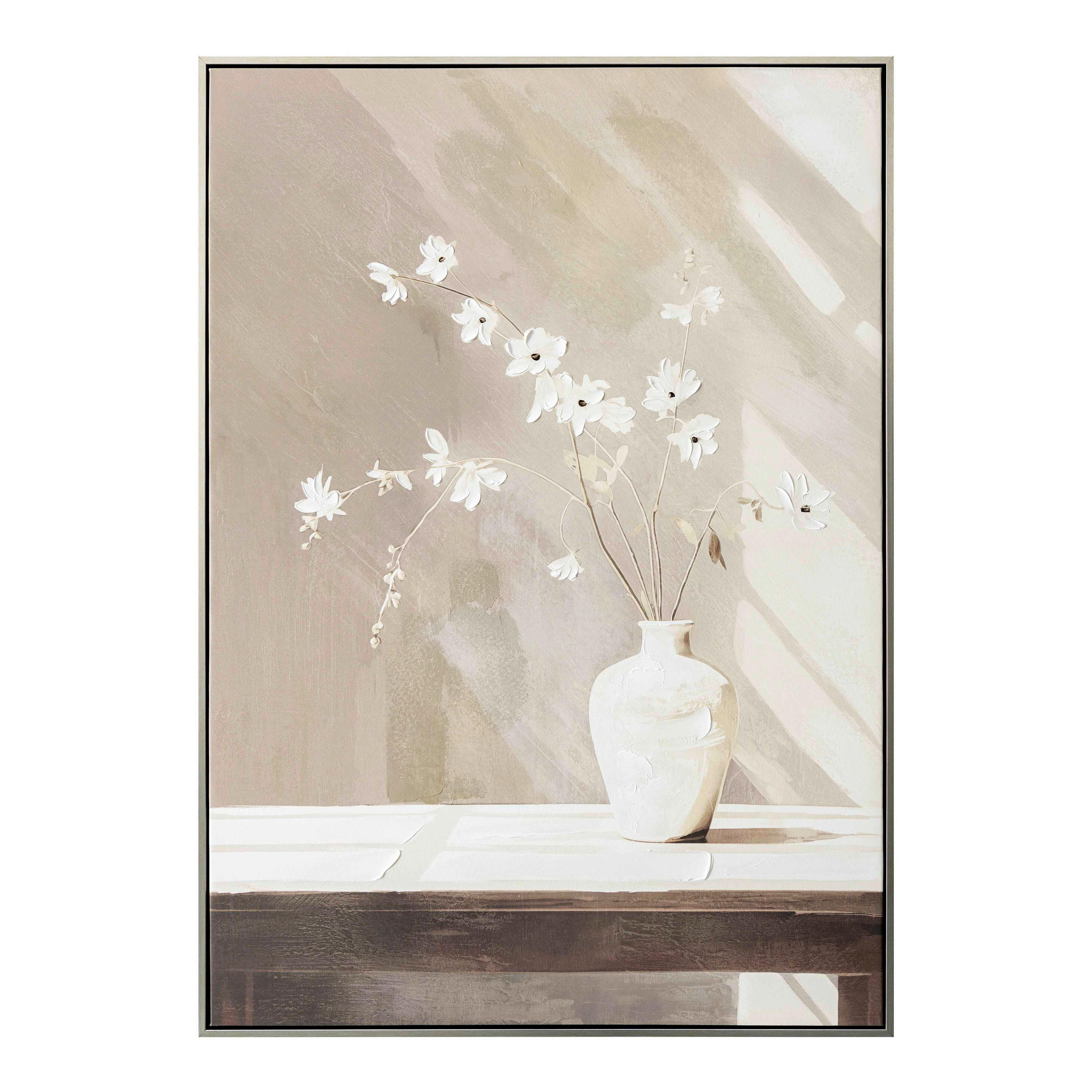 UMETNIŠKI POTISK  70/100 cm   - srebrne barve/rjava, Natur, umetna masa/tekstil (70/100cm) - Monee