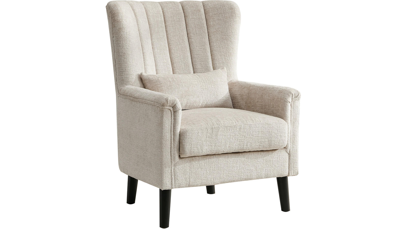 FÅTÖLJ i textil, trä cremefärgad  - svart/cremefärgad, Design, trä/textil (85/103/85cm) - Best Price