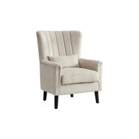 FÅTÖLJ i textil, trä cremefärgad  - svart/cremefärgad, Design, trä/textil (85/103/85cm) - Best Price