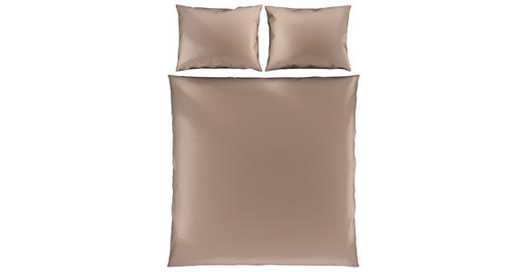 BETTWÄSCHE TANJA Satin 200/200 cm - Taupe, Basics, Textil (200/200cm) - Novel