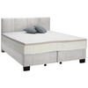 BOXSPRINGBETT 160/200 cm  in Hellgrau  - Hellgrau/Schwarz, Design, Kunststoff/Textil (160/200cm) - Hom`in