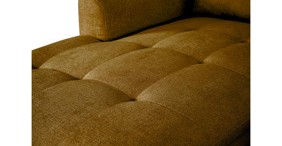 WOHNLANDSCHAFT Senfgelb Chenille  - Senfgelb/Schwarz, KONVENTIONELL, Textil/Metall (160/340/188cm) - Xora
