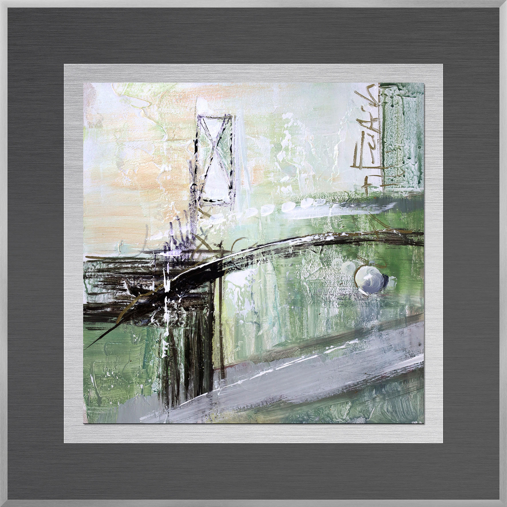 METALLBILD Abstraktes, Städte 50,7/50,7 cm  - Silberfarben/Multicolor, Basics, Holzwerkstoff/Metall (50,7/50,7cm) - Monee